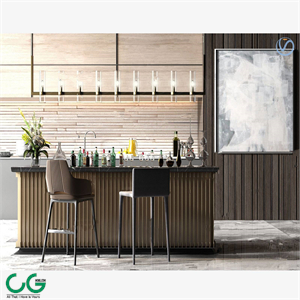Modern kitchen multifunctional lounge bar chair 3d model
